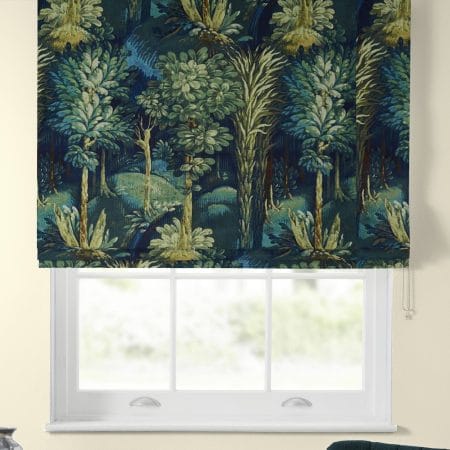 Forbidden Forest Sapphire Roman Blind