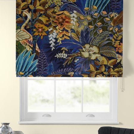 Hidden Paradise Midnight Roman Blind