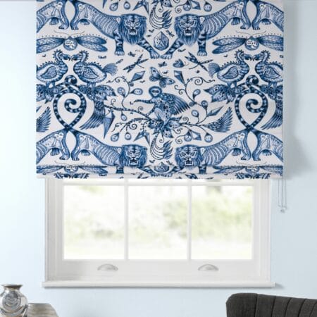 Emma J Shipley Extinct Blue Roman Blind