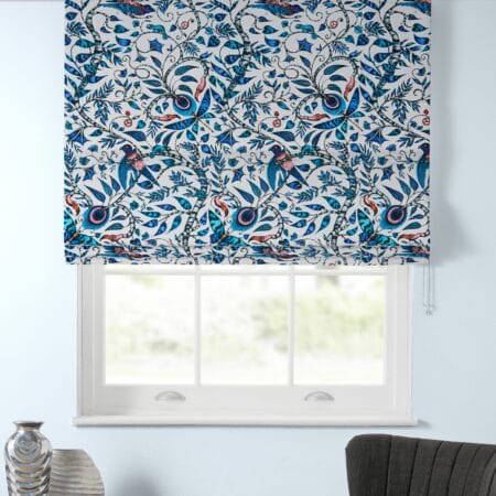 Emma J Shipley Rousseau Blue Roman Blind