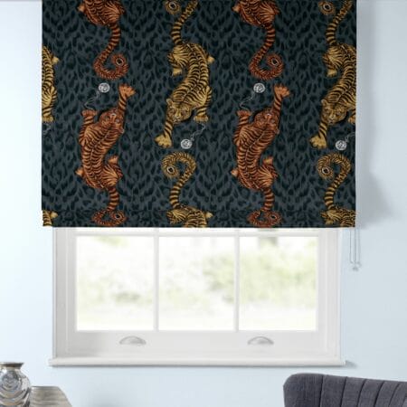 roman_Tigris Flame Emma J Shipley Tigris Flame Roman Blind
