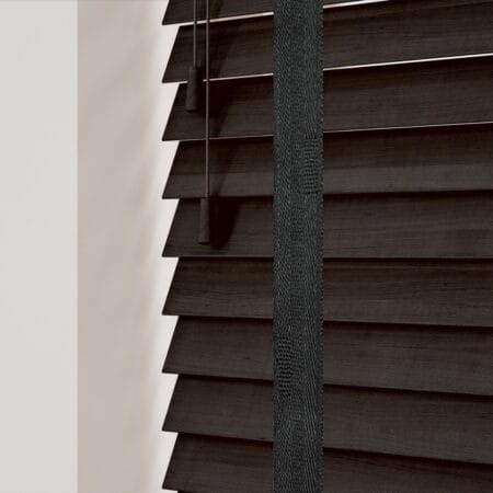 Hazel Wooden Blind with Jet Tapes