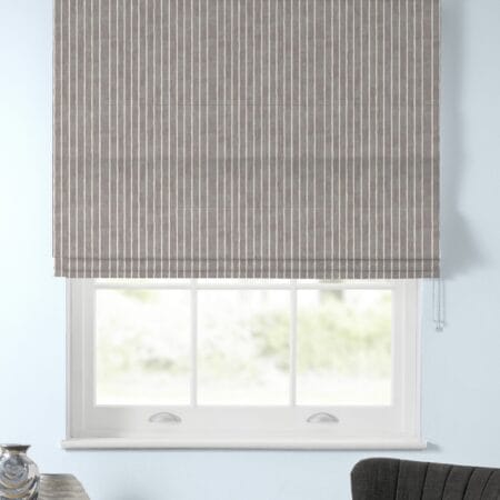 Pencil Stripe Pewter Roman Blind Pencil Stripe Pewter Roman Blind