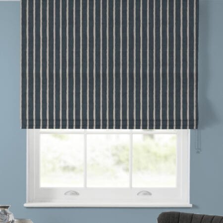 Rowing Stripe Midnight Roman Blind