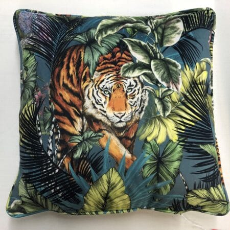 Bengal Tiger Twilight Feather Cushion