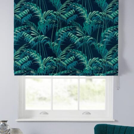 Sanderson Palm House Ink Roman Blind