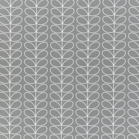 Orla Kiely Linear Stem Silver Fabric