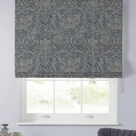 Sanderson Courtney Damask Indigo Roman Blind