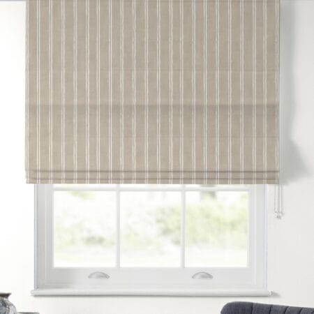 Rowing Stripe Oatmeal Roman Blind