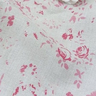 Lydia Cherry on Stone Linen Peony & Sage Roman Blind Lydia Cherry on Stone Linen Peony & Sage Roman Blind