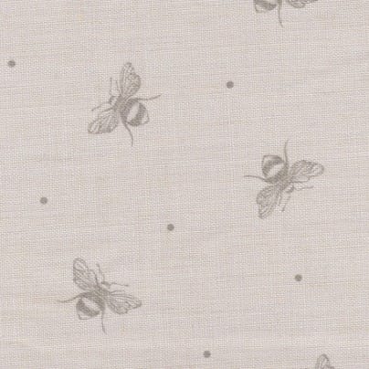 Busy Bees Mink Grey Peony & Sage Roman Blind