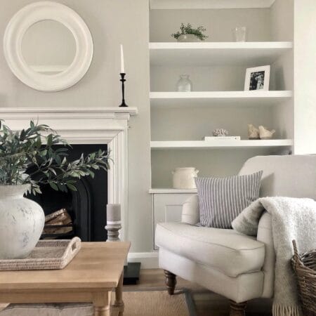 Pencil Stripe Pewter Cushion