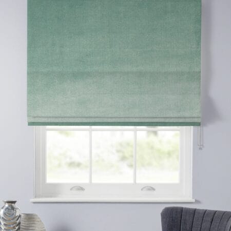 Velour Azure Roman Blind