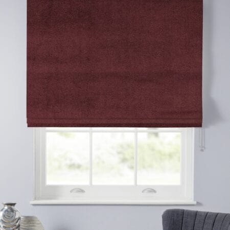 Velour Bordeaux Roman Blind Velour Bordeaux Roman Blind