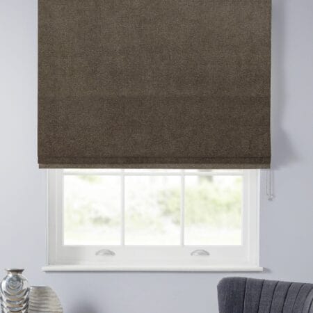 Velour Camel Roman Blind