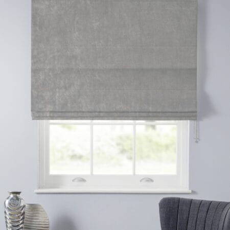 Velour Carbon Roman Blind