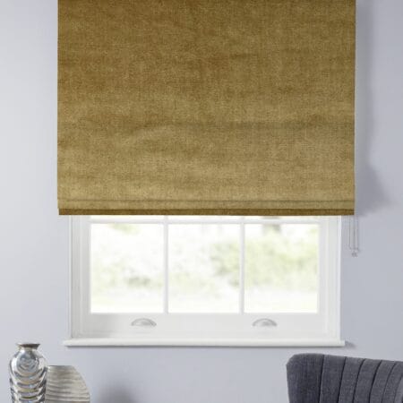 Velour Gold Roman Blind
