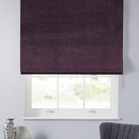 Velour Grape Roman Blind