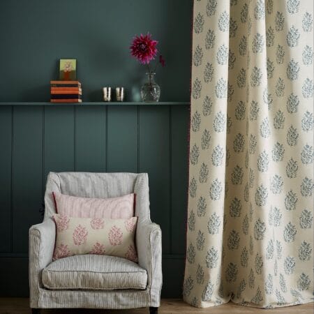 Sarah Hardaker Jyoti Arles Blue Curtains