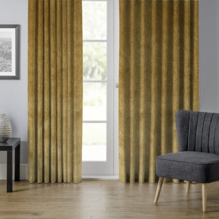 velour gold curtain