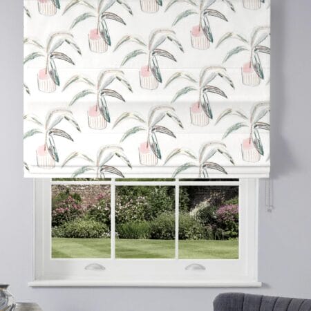 Scion Crassula Blush/Brick/Mist Roman Blinds Scion Crassula Blush/Brick/Mist Roman Blinds