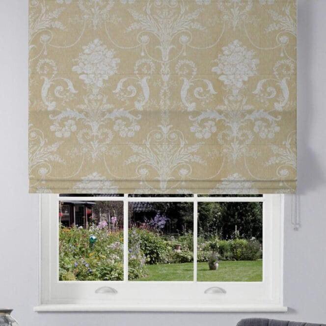 Laura Ashley Josette Woven Gold Roman Blind