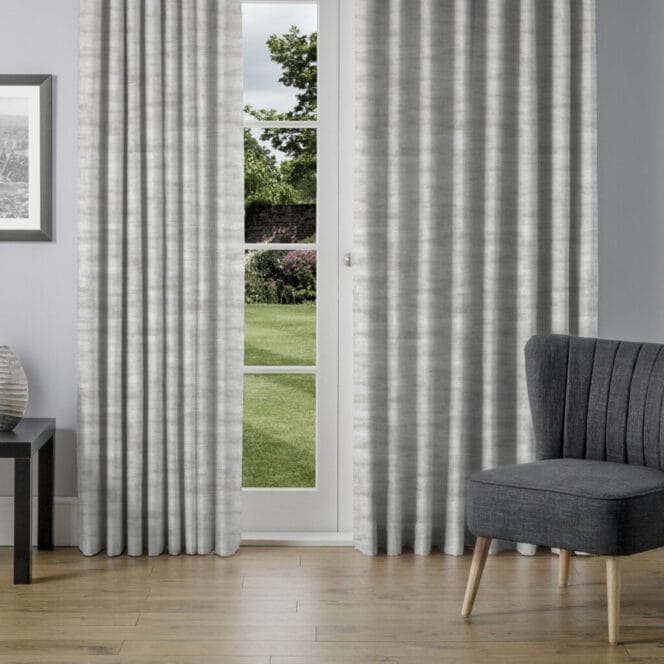 Laura Ashley Whinfell Silver Curtains
