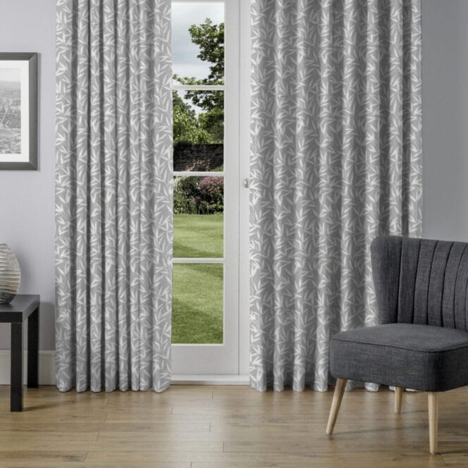 Laura Ashley willow leaf chenille steel Curtains