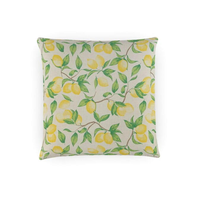 Barneby Gates Capri Lemon cream cushion