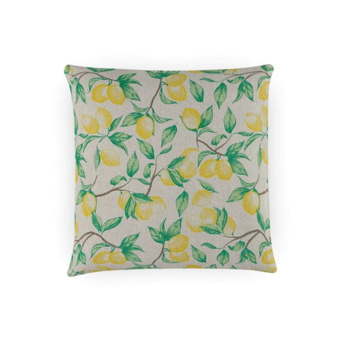 Barneby Gates Capri Lemon natural cushion