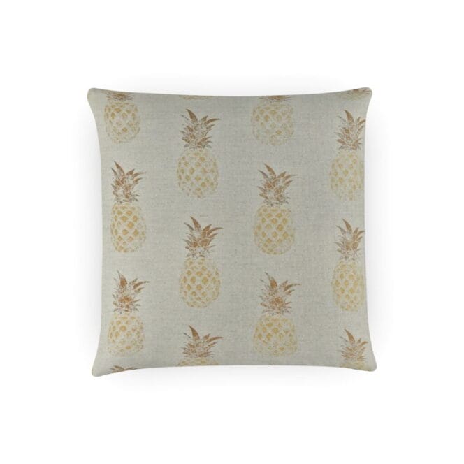 Barneby Gates Pineapple gold on natural cushion