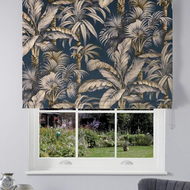 Tripura Indigo roman blind