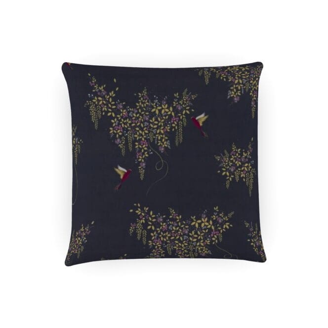 Sara Miller Hummingbird Velvet Deep Navy Cushion