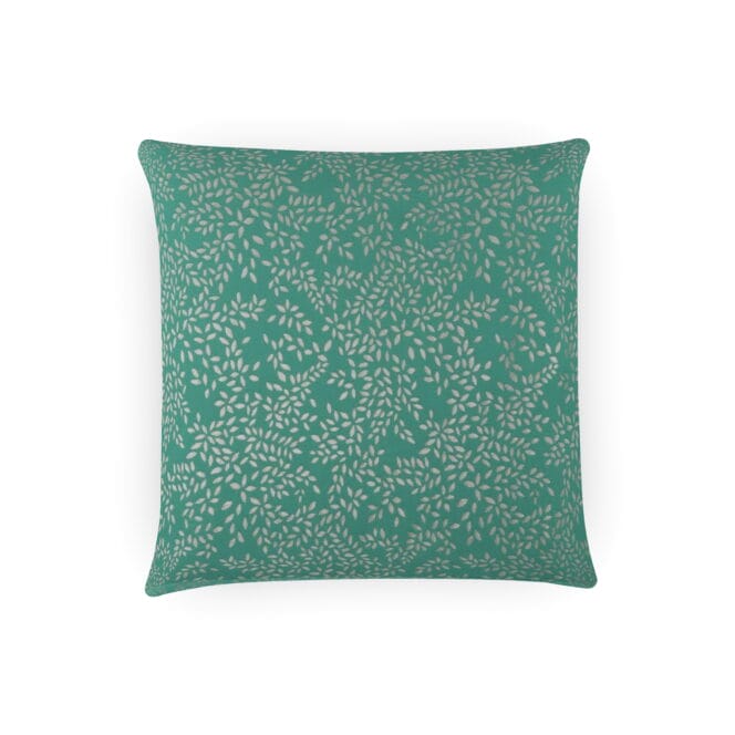 Sara Miller Metallic Leaves Green Cushion