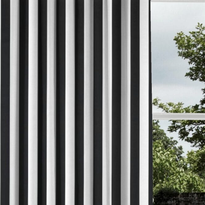 sara miller monochrome stripe curtain