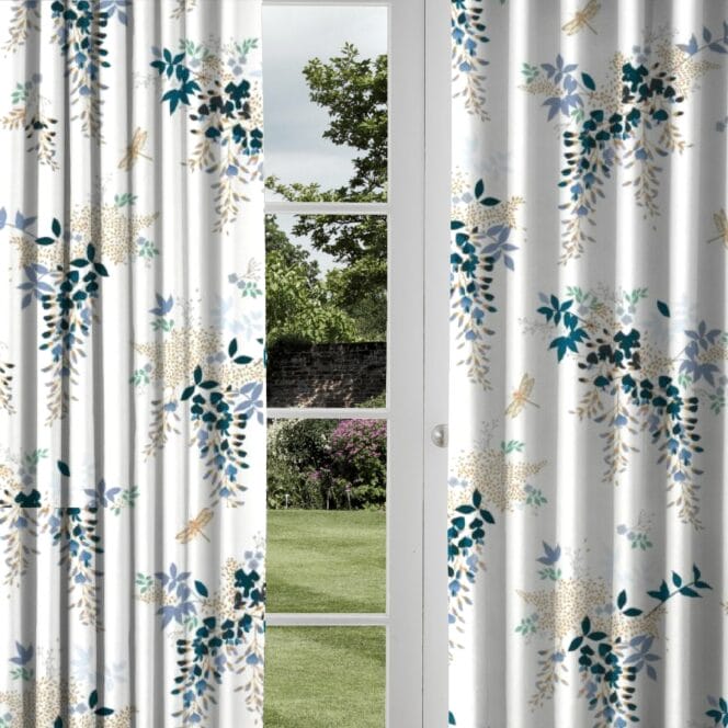 sara miller wisteria sateen white curtain