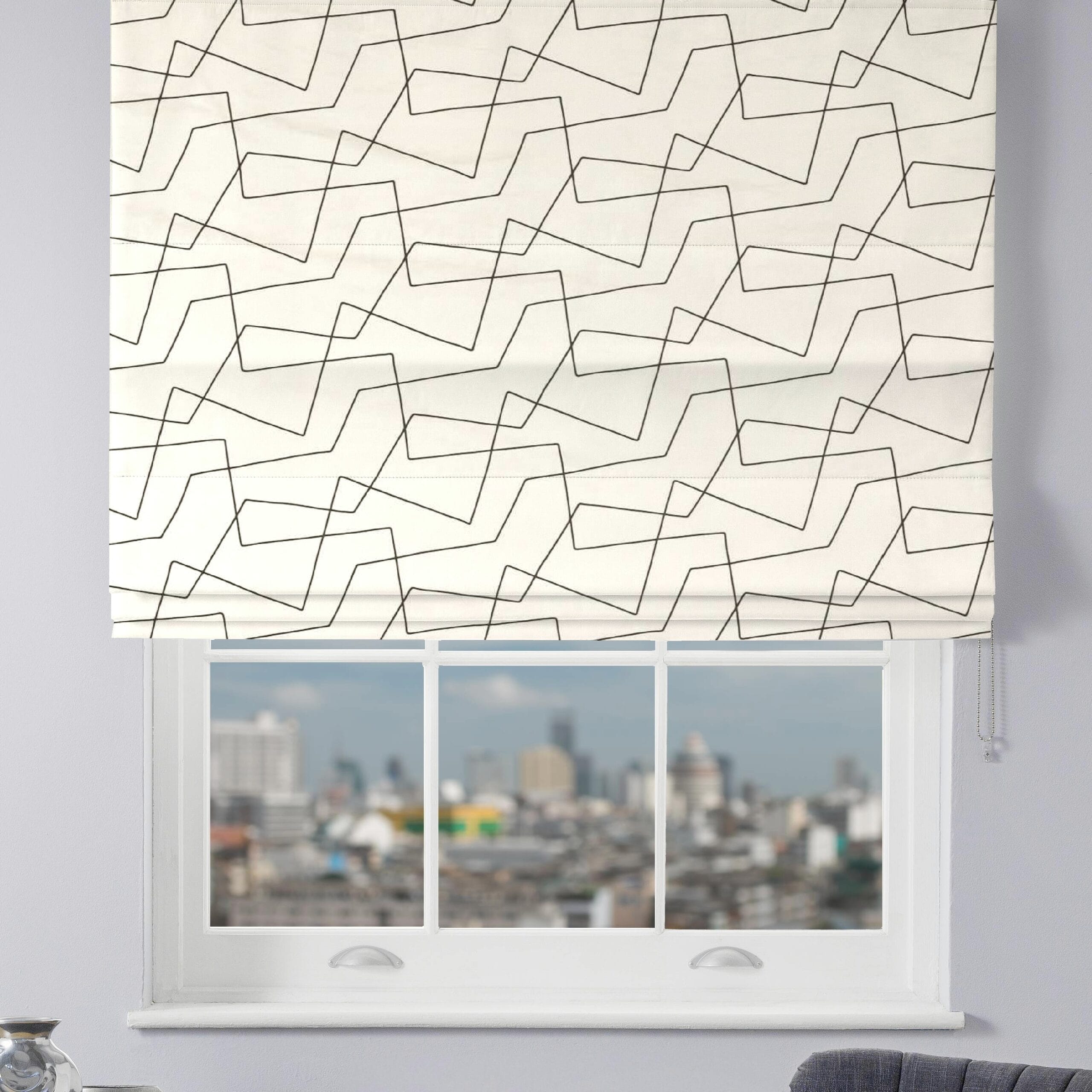 Harlequin Extensity Calico Ebony Roman Blind Harlequin Extensity Calico Ebony Roman Blind