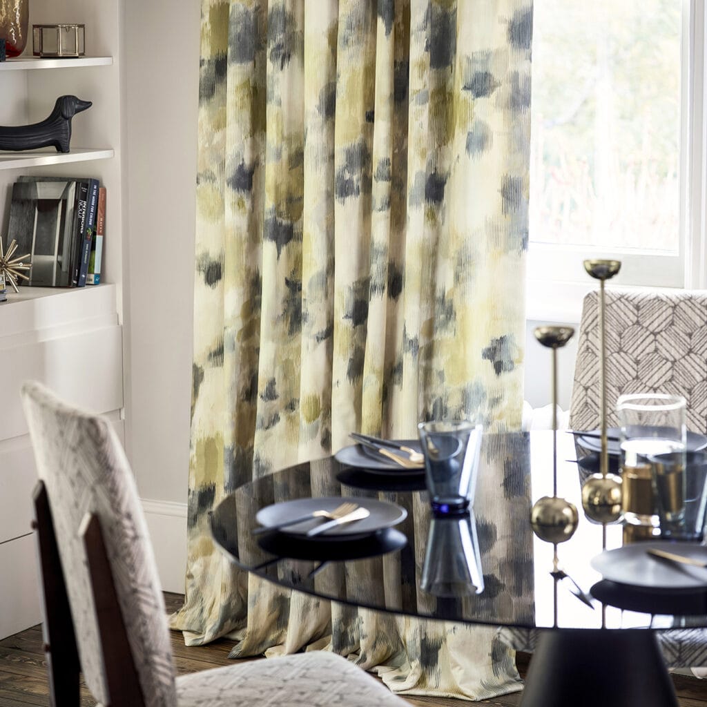 Harlequin Exuberance Ochre Charcoal Curtain Harlequin Exuberance Ochre Charcoal Curtain