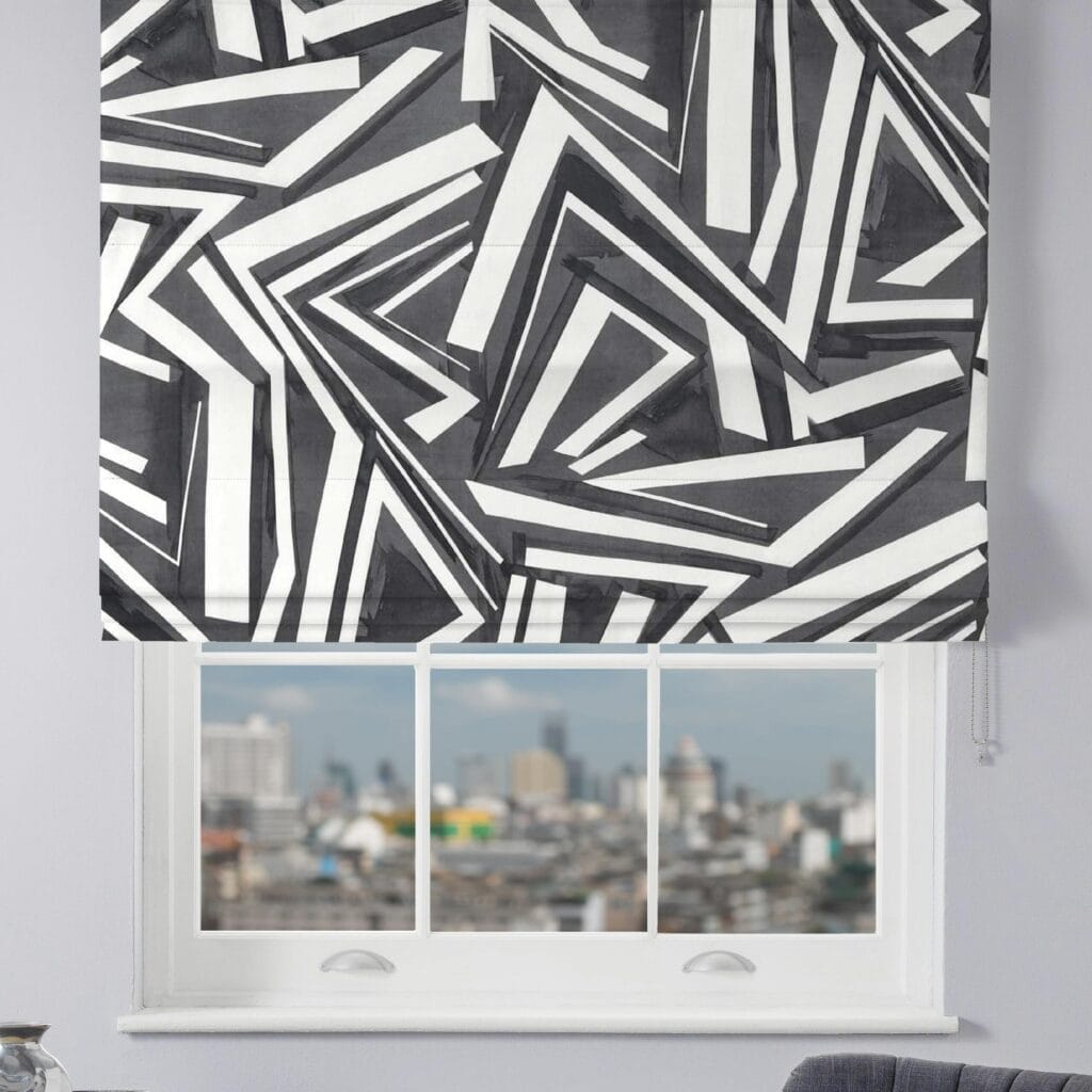 Harlequin Transverse Ebony Roman Blind Harlequin Transverse Ebony Roman Blind