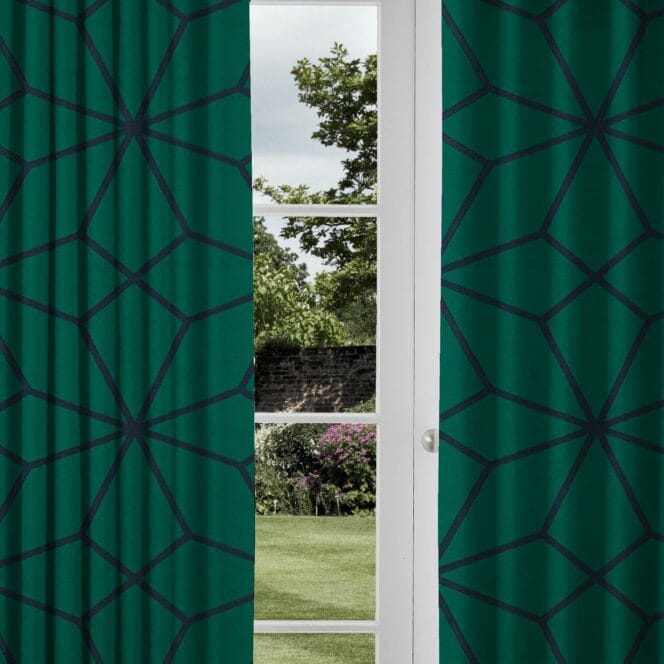 Harlequin axal emerald curtain