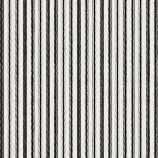 Ian Mankin Ticking Stripe Black Fabric