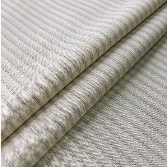 Ian Mankin Skinny Ticking Stripe Grey Roman Blind Sewing House