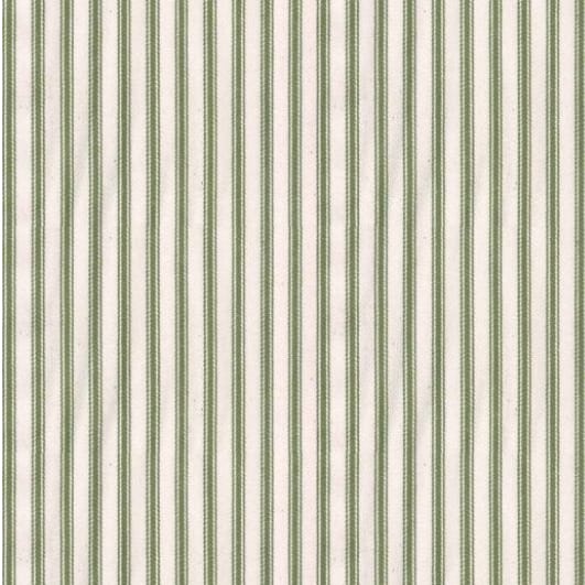 Ian Mankin Ticking Stripe Sage Fabric