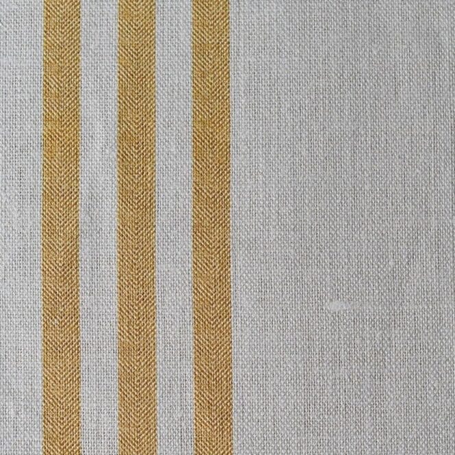 Peony and Sage French Stripe Mustard Roman Blind