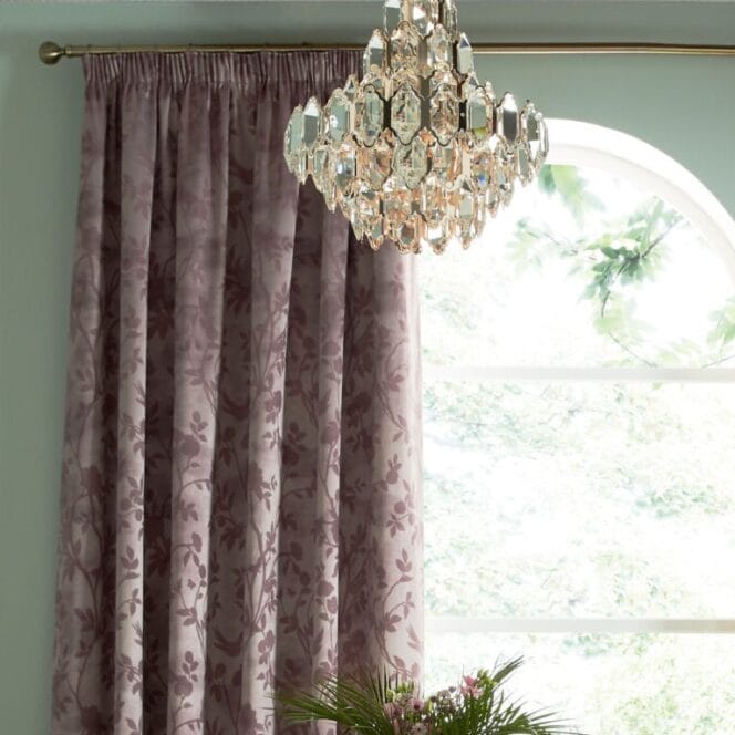 Laura Ashley Eglantine Silhouette Woven Mulberry Curtain
