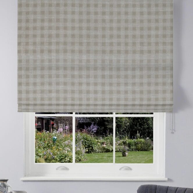 Laura Ashley Gingham Almond Roman Blind