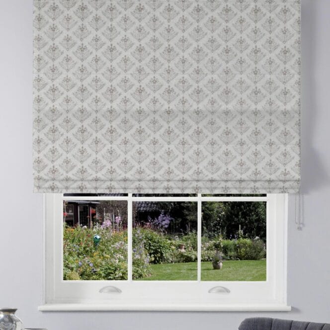 Laura Ashley Lady Fern Dark Dove Grey Roman Blind