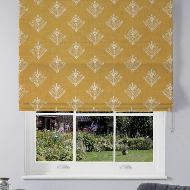 Laura Ashley Lady Fern Embroidery Dijon Roman Blind