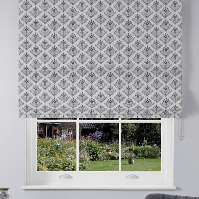 Laura Ashley Lady Fern French Navy Roman Blind