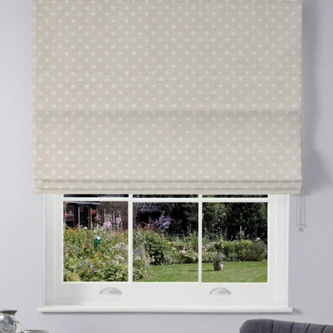 Laura Ashley Louise Star Almond Roman Blind